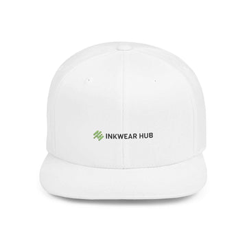 Stylish flat bill snapback cap by Ink Wear Hub, perfect for everyday wear.
