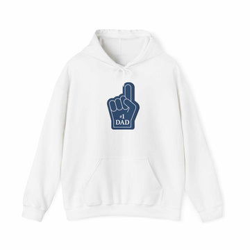 Super Dad Hoodie with "#1 DAD" design, cozy heavy blend sweatshirt for Father's Day.