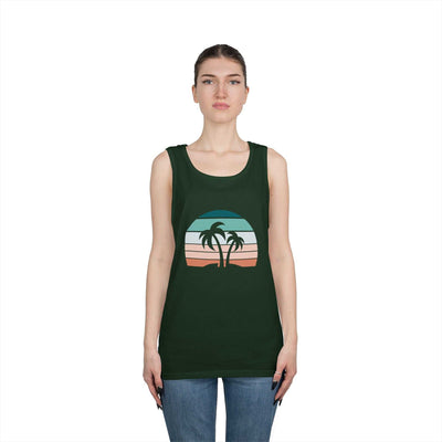 Heavy Cotton Tank Top - Tropical Sunset
