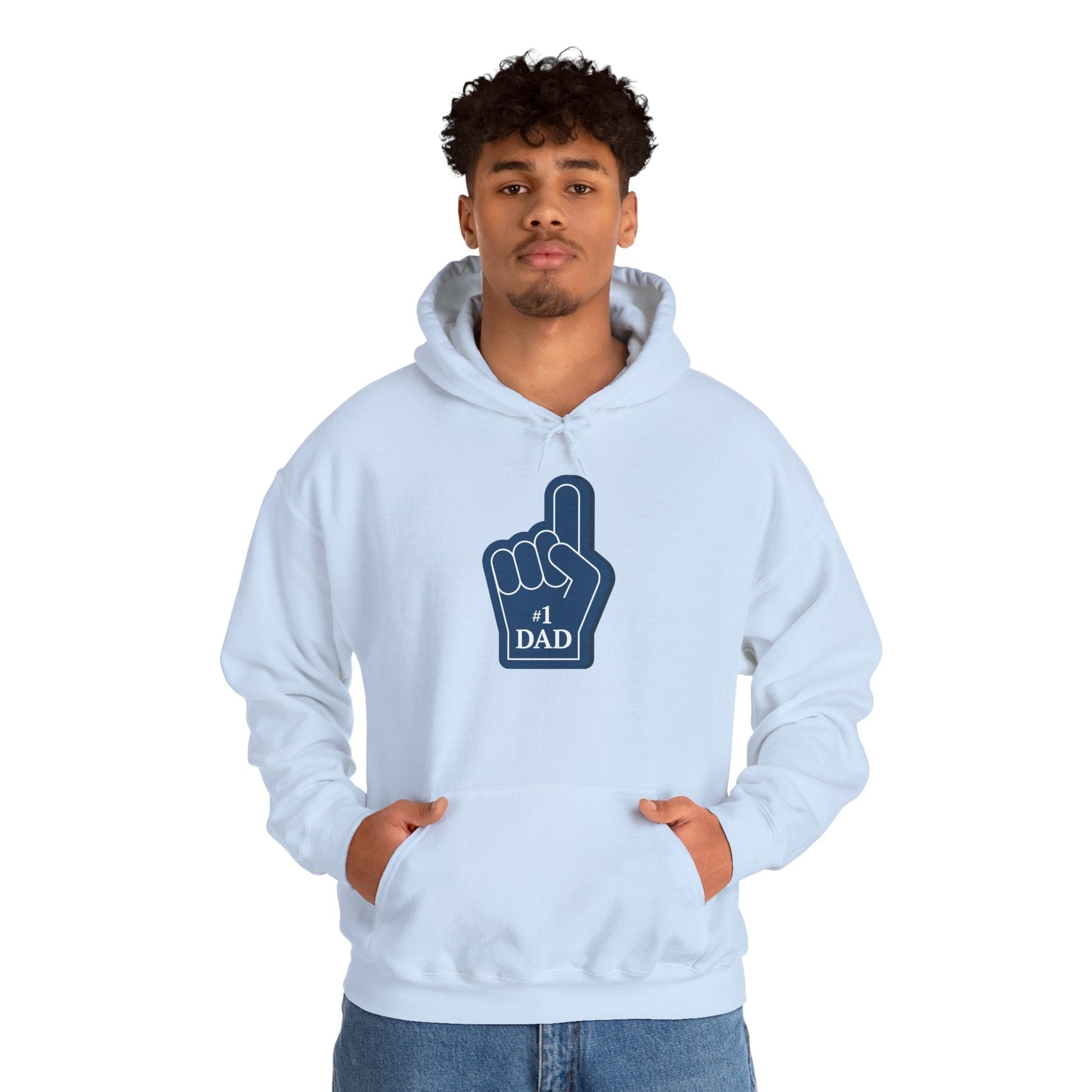 Cozy "#1 Super Dad" hoodie featuring vibrant graphics, perfect for Father's Day and casual wear.