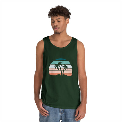 Heavy Cotton Tank Top - Tropical Sunset