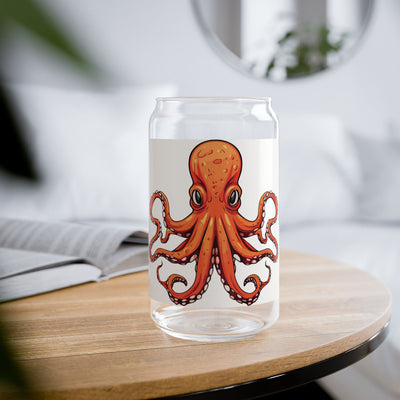 Octopus Glass Sipper 16oz - Eco friendly