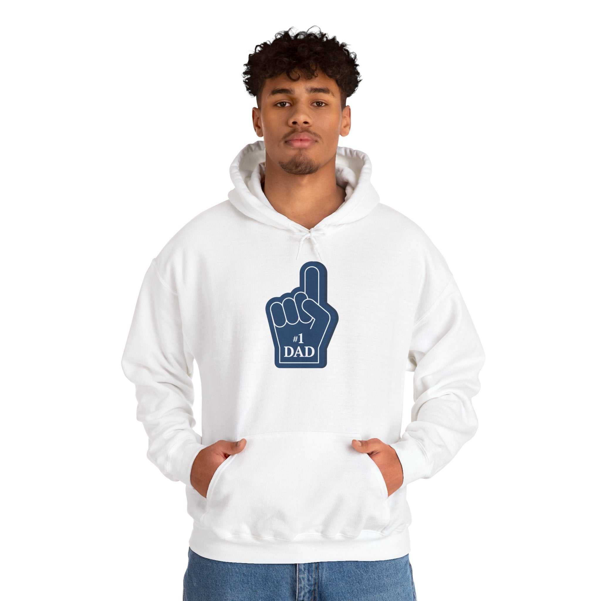 #1 Super Dad Hoodie with graphic design, heavy blend sweatshirt, perfect for Father's Day.