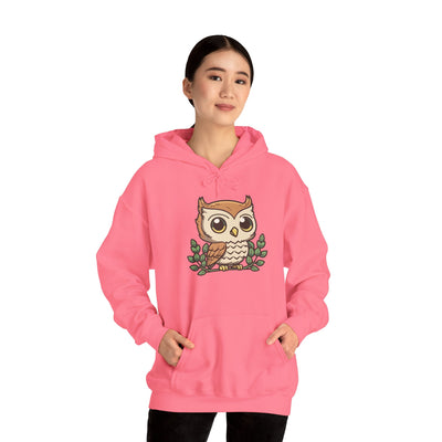 Cute Owl Design Heavy Blend™ Hooded Sweatshirt