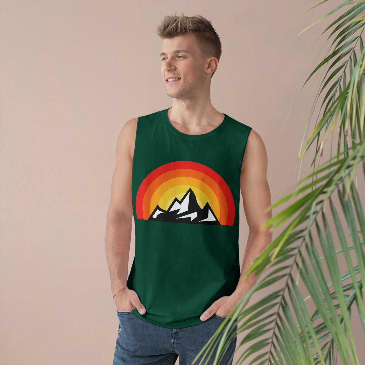Unisex Tank Top - Retro Mountain Sunset