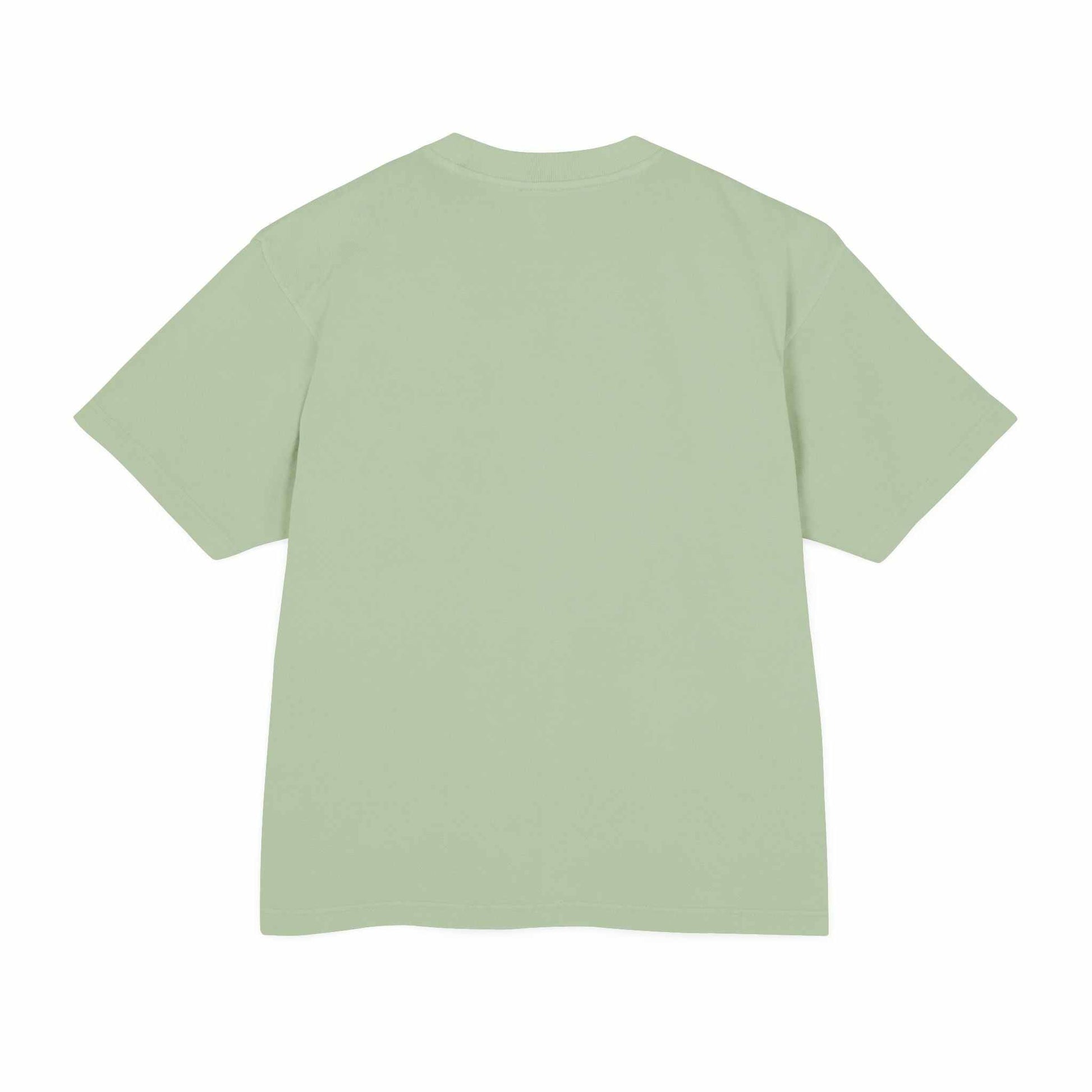 Urban Heavy Tee in light green, featuring a boxy fit and made from 100% combed cotton for comfort and durability.