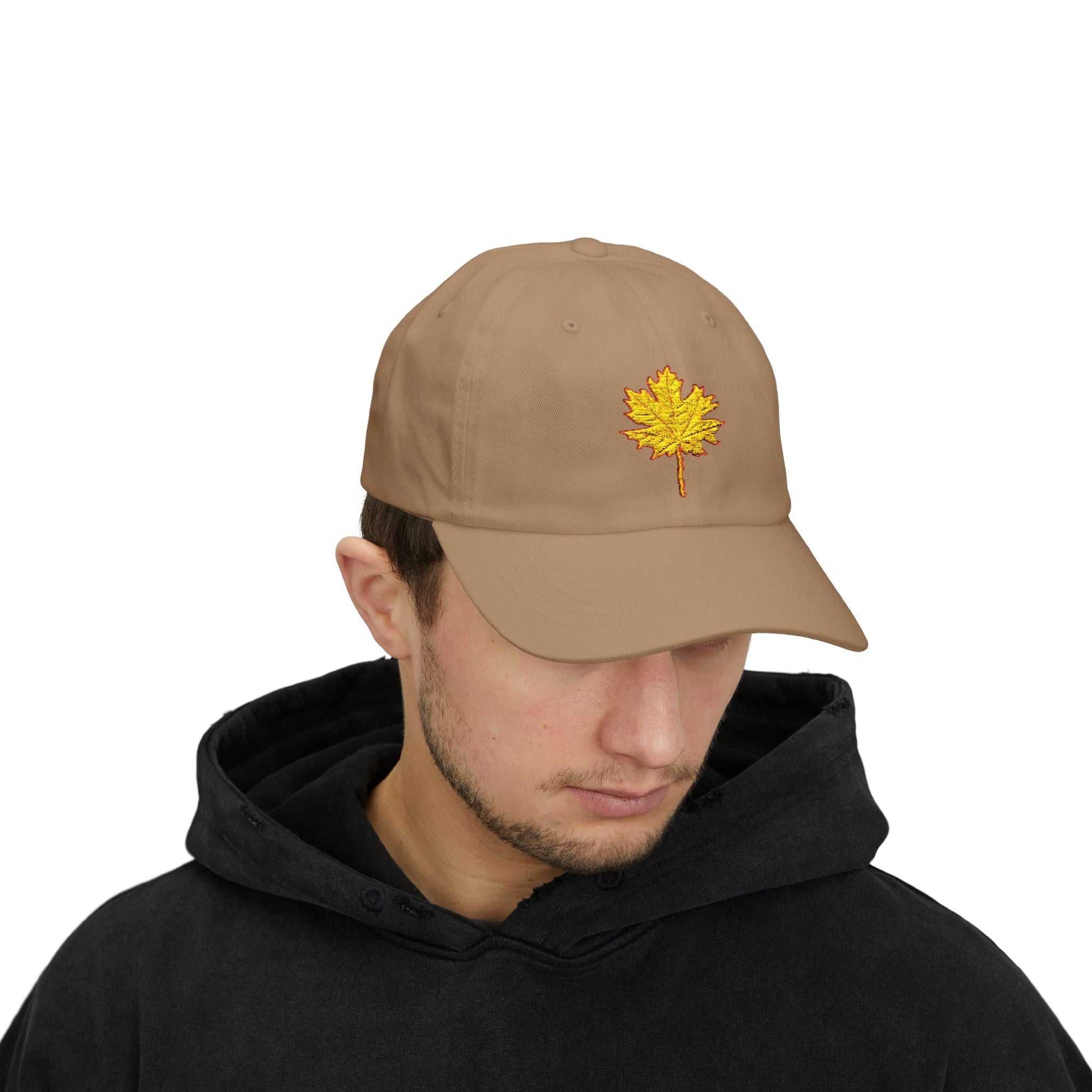 Maple Leaf Dad Cap with adjustable fit and comfortable design.