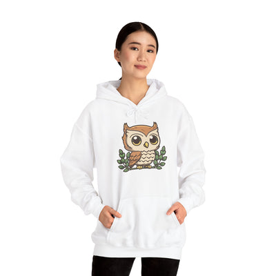 Cute Owl Design Heavy Blend™ Hooded Sweatshirt
