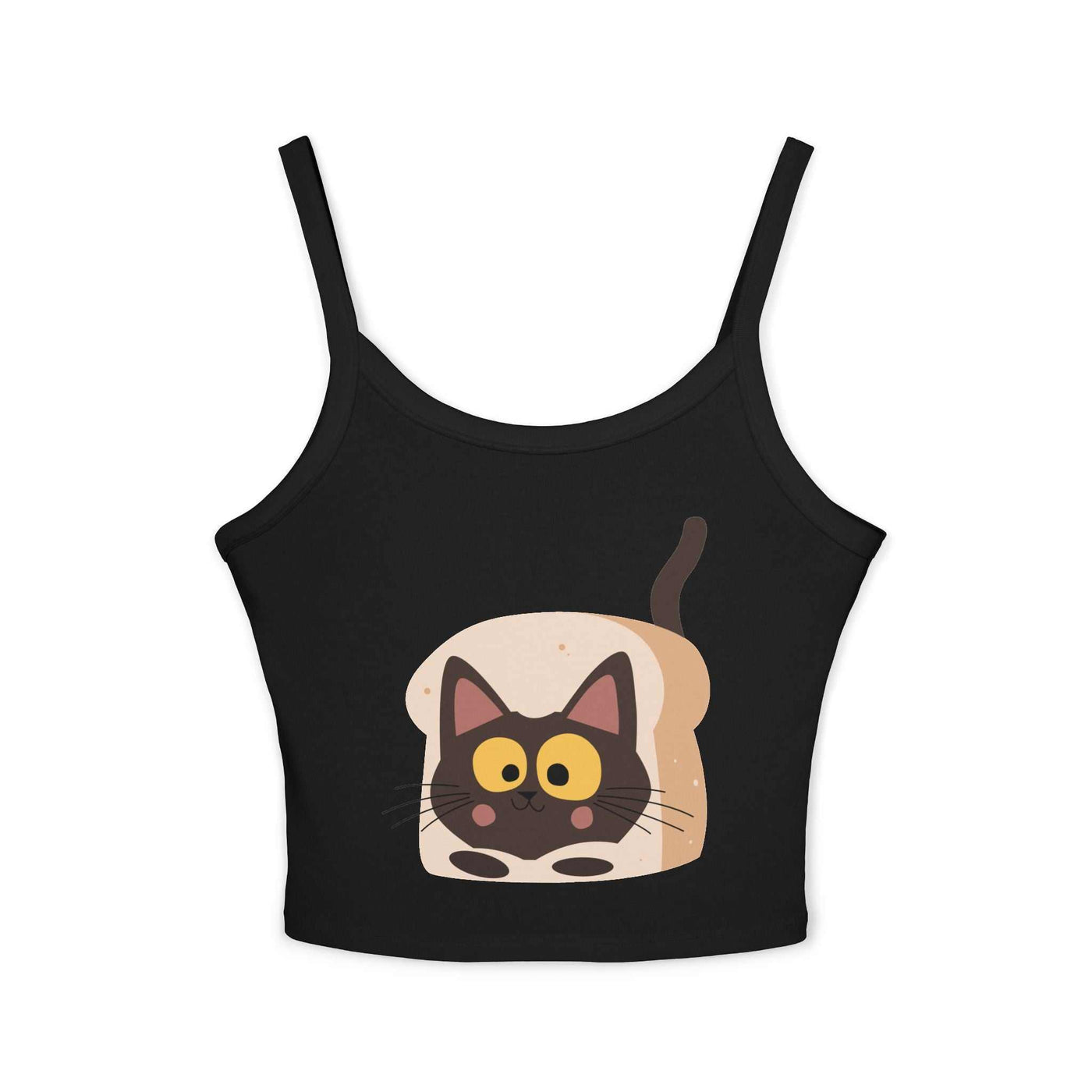 Cute Cat in Bread - Women's Spaghetti Strap Tank Top