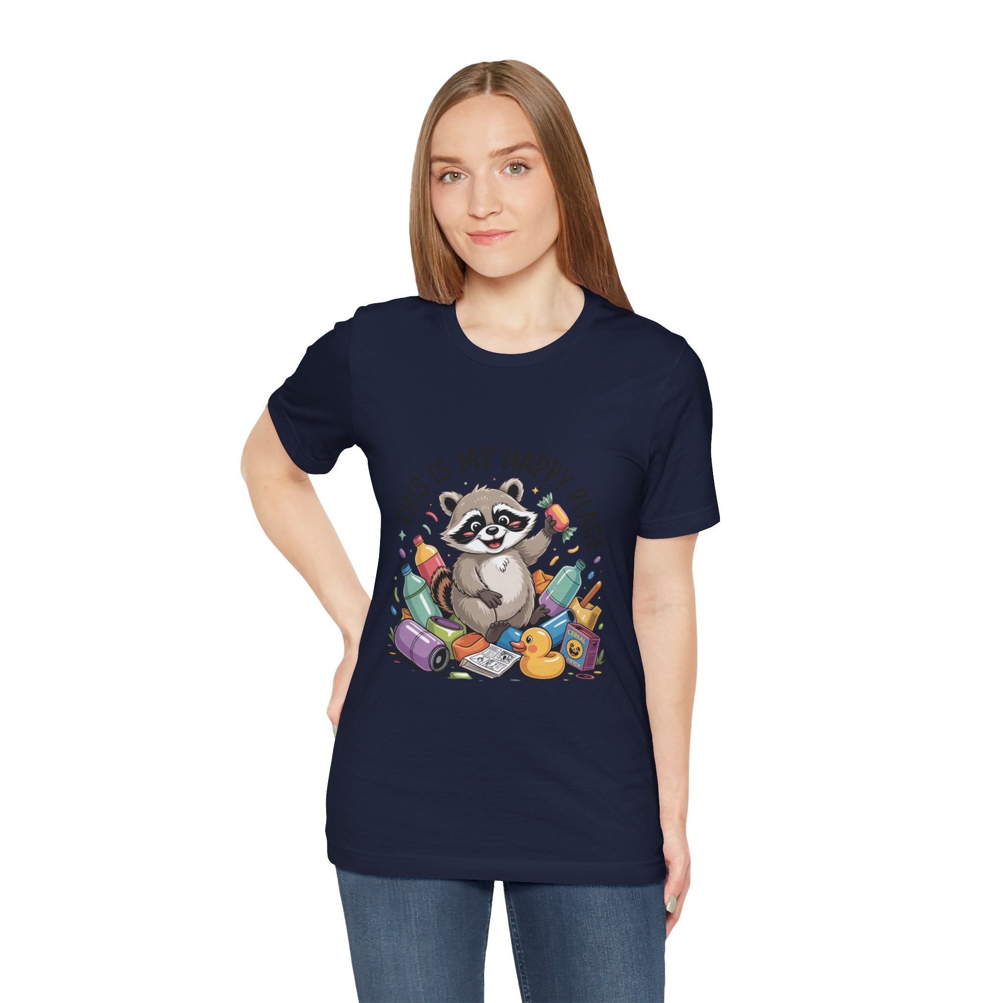 This Is My Happy Place Trash Panda Tee | funny raccoon shirt, merry trash-mas
