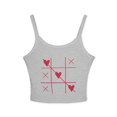 Heart Tic Tac Toe Women's Spaghetti Strap Tank Top