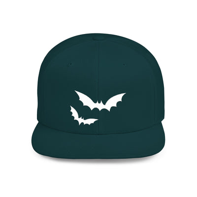 Vintage Bat Flat Bill Snapback Hat
