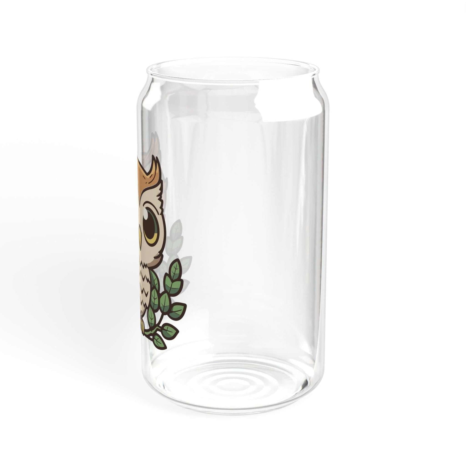 Cute Owl Sipper Glass with vibrant design and durable Tritan straw.