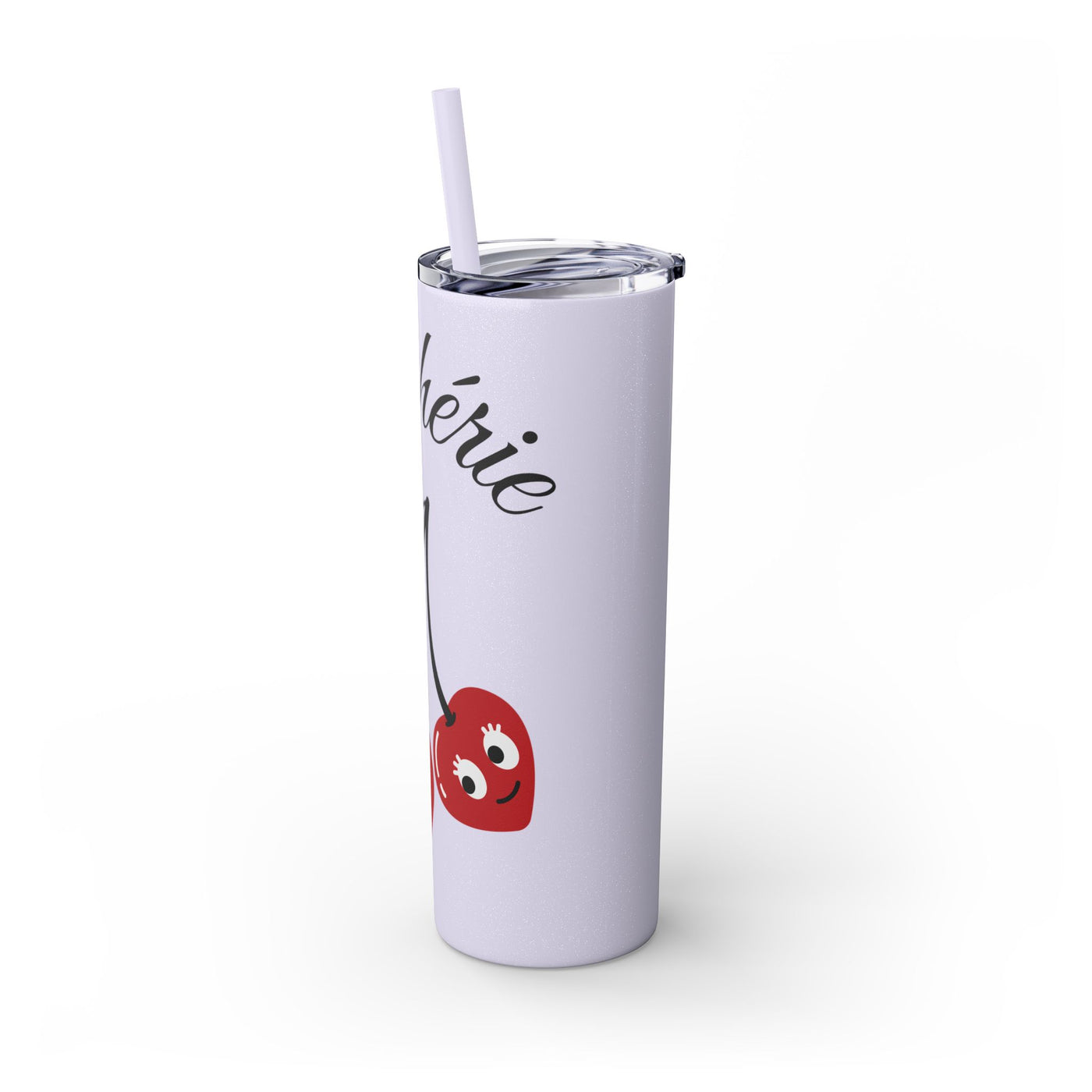 Cute Cherry Skinny Tumbler with Straw - 20oz, Perfect for Gifts and Everyday Use