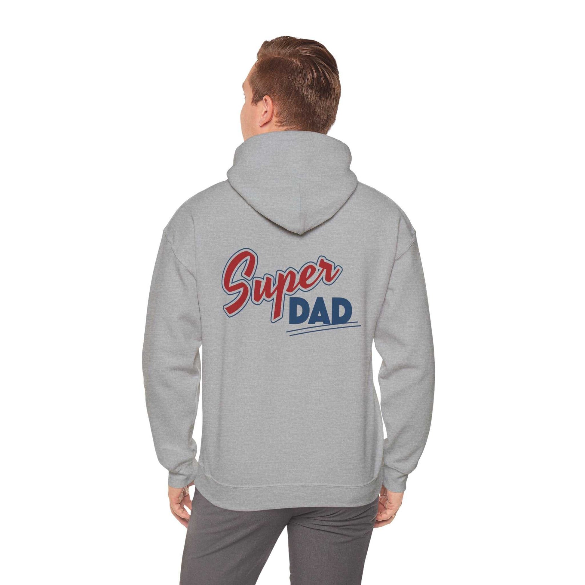Super Dad Hoodie with vibrant graphic, ideal for Father's Day.