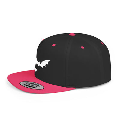Vintage Bat Flat Bill Snapback Hat